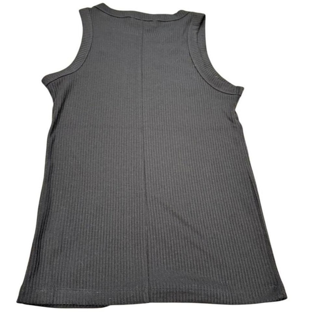 Zenana Womens Ribbed‎ Tank Top Black Crew Neck Sleeveless Basic Size S - Picture 2 of 5